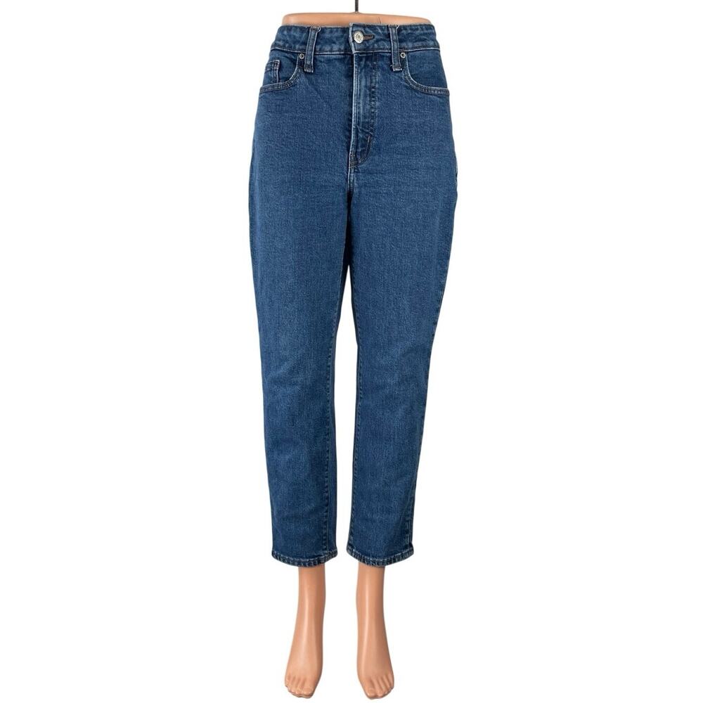 Old Navy Blue High Rise Slim Boyfriend Classic Straight Mom Denim Jeans Pants 8